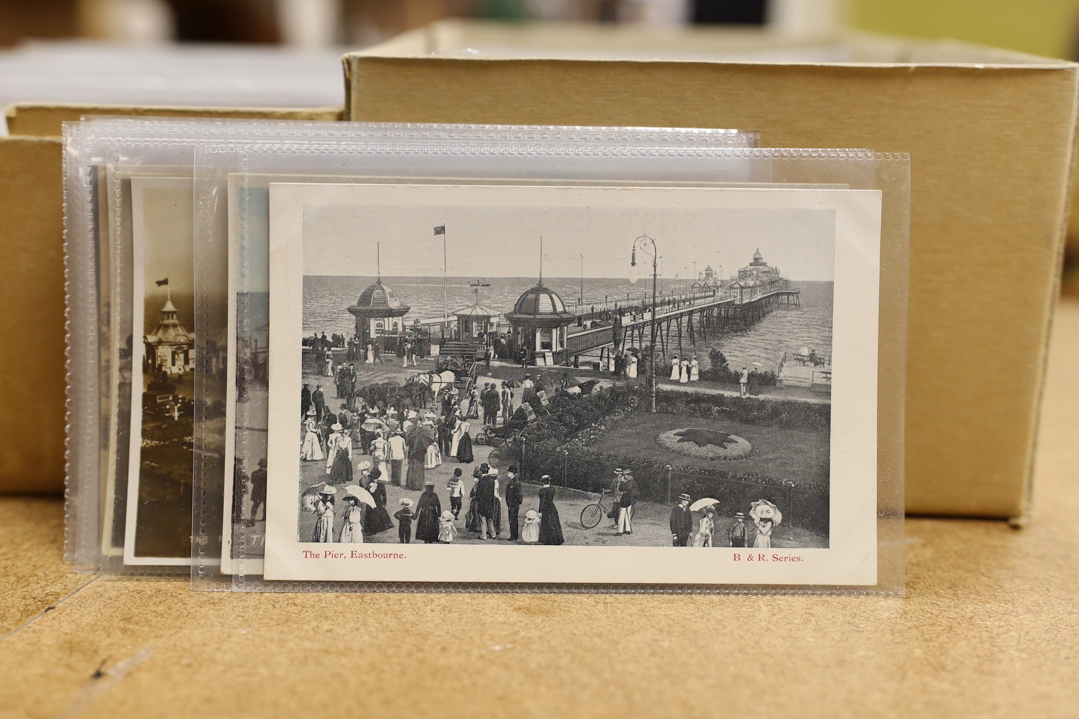 A large quantity of postcards relating to mostly Eastbourne